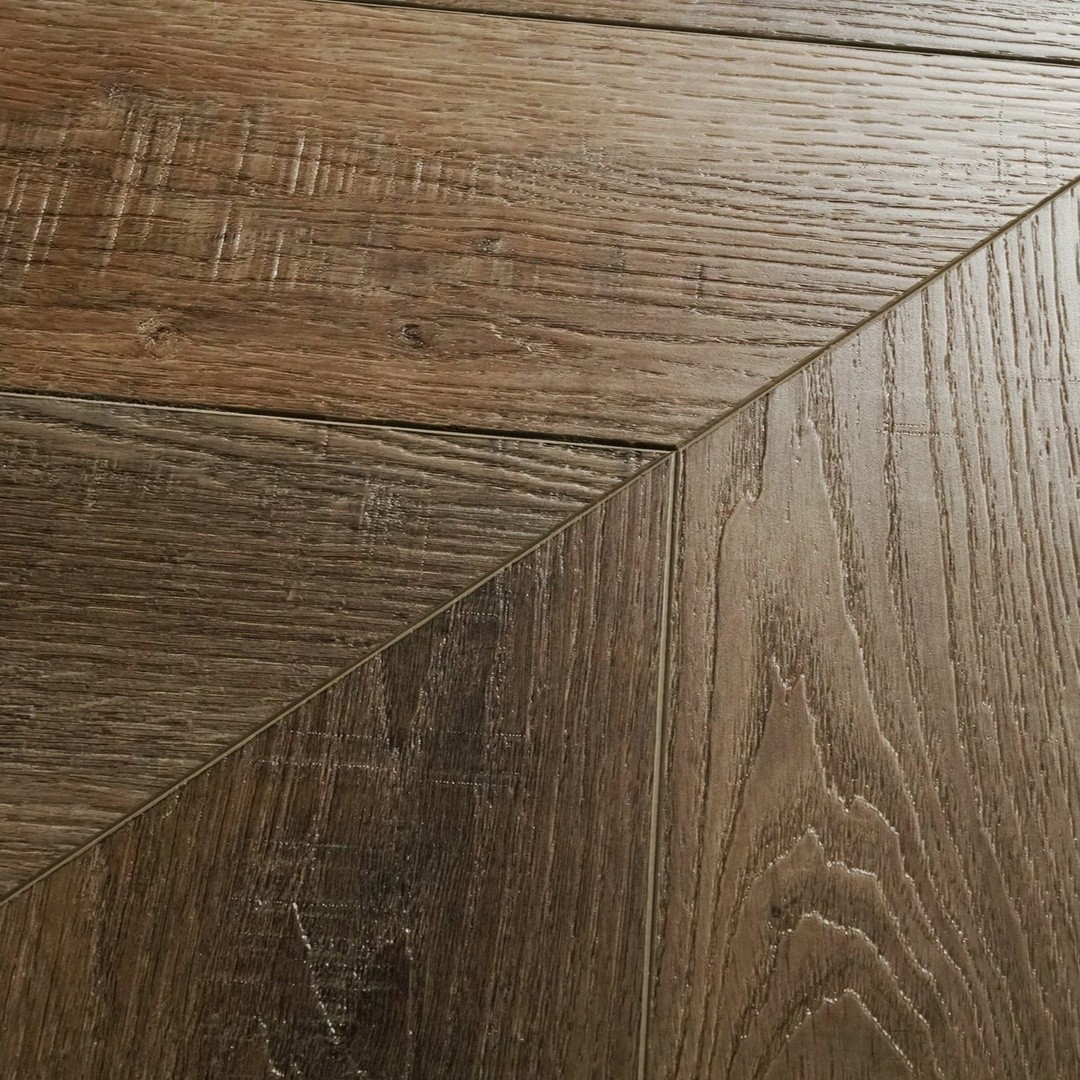 Усовершенствованный кварцевый SPC ламинат DAMY FLOOR Chevron 4V 43кл DF06-Ch Амбуаз